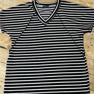 Black and White Striped Women's Top by Heimish